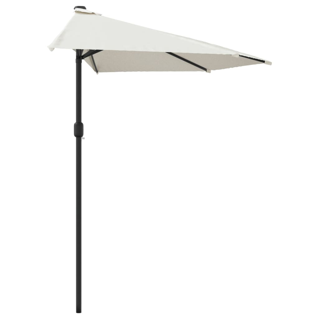 Balkon-Sonnenschirm Alu-Mast Bordeauxrot 270x144x222cm Halbrund