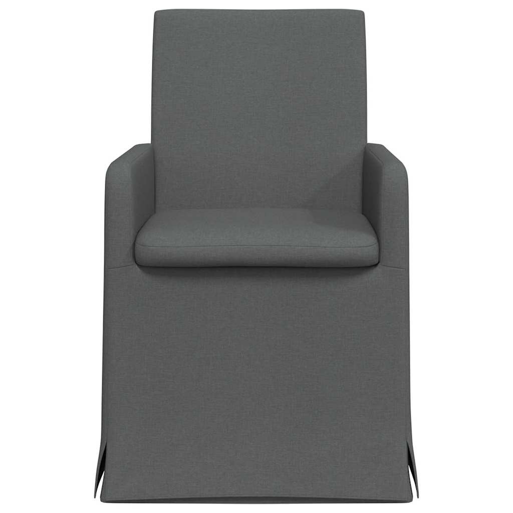 Esszimmerstühle 2 pcs Hellgrau 57 x 67 x 95 cm Stoff