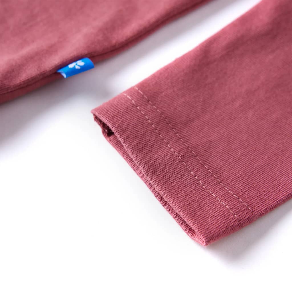 Kinder-Langarmshirt Dunkelrot 116