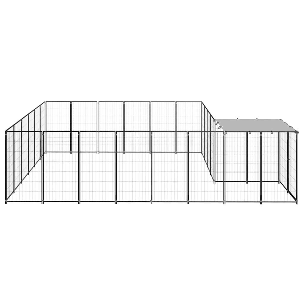 Hundezwinger Schwarz 4,84 m² Stahl