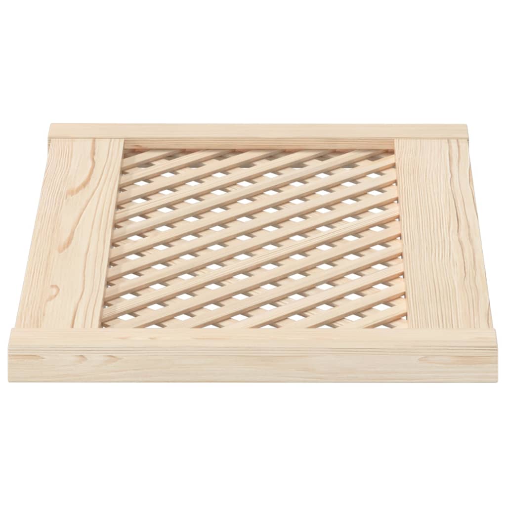 Schranktüren 2 Stk. Gitter-Design 39,5x39,5cm Massivholz Kiefer