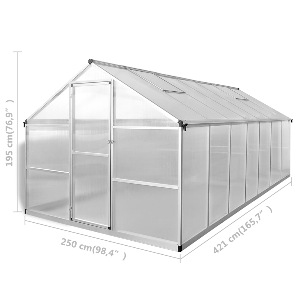 Gewächshaus Verstärkt Aluminium 3,46 m³
