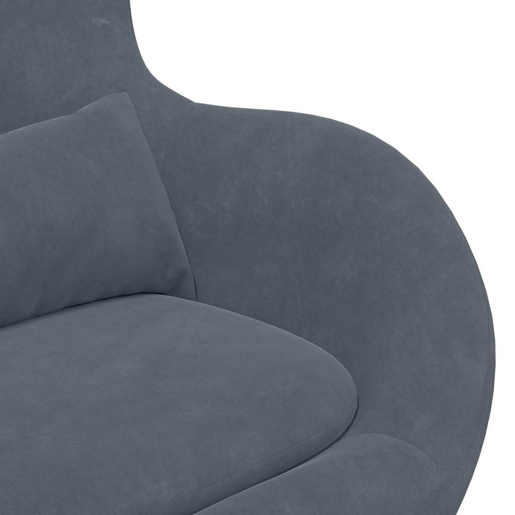 Eiersessel Blau 63 x 73 x 90 cm Samt