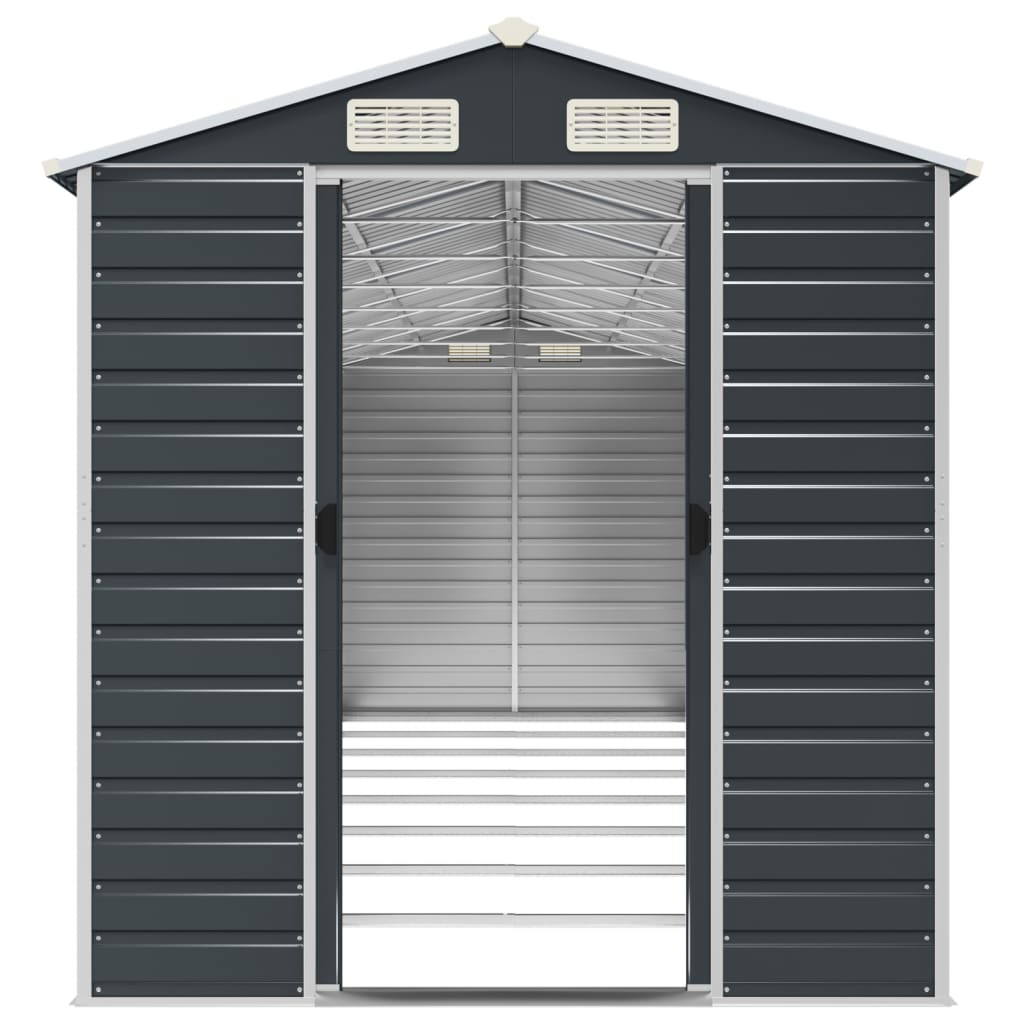 Gerätehaus Grün 191x130x198 cm Verzinkter Stahl