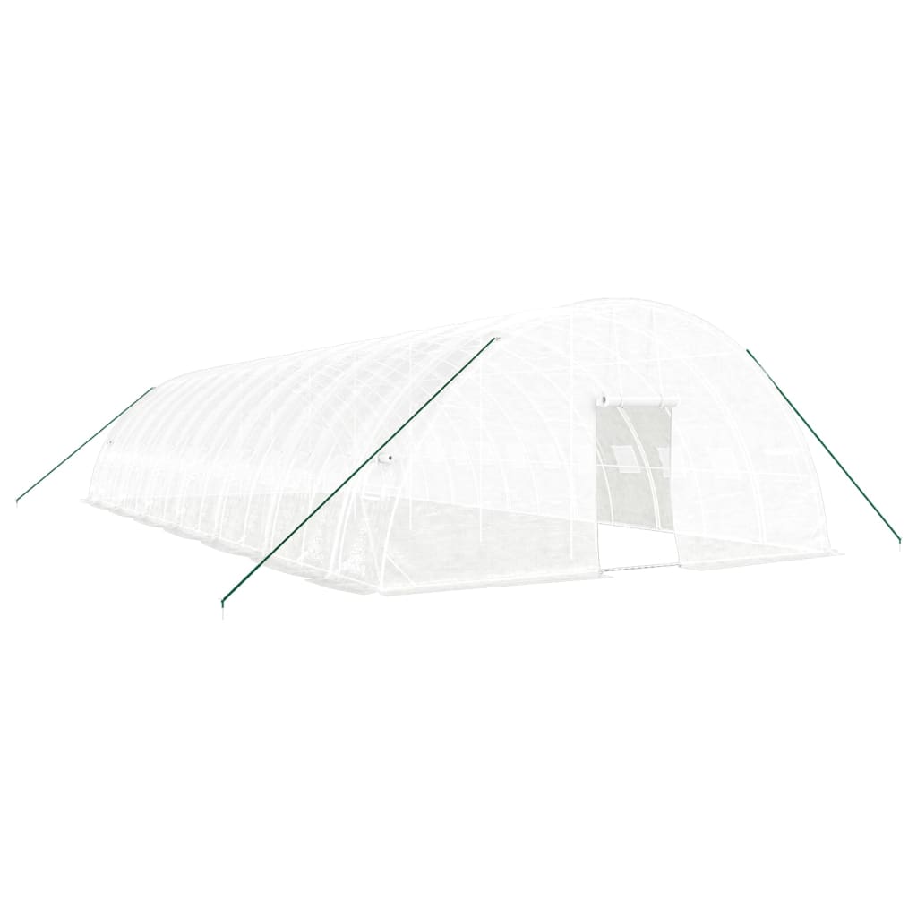 Gewächshaus mit Stahlrahmen Grün 24 m² 6x4x2,85 m