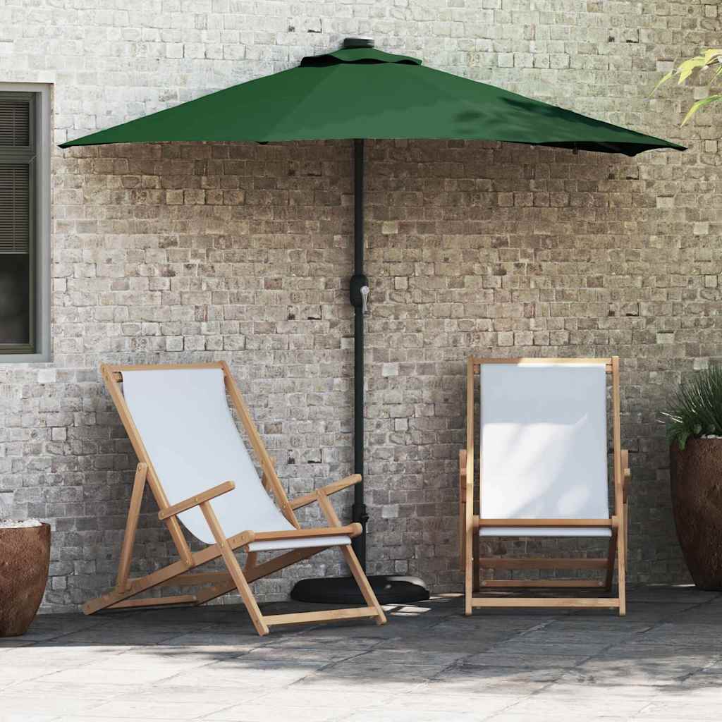 Garten-Sonnenschirm Sand 294 x 150 x 223 cm Polyester und Stahl