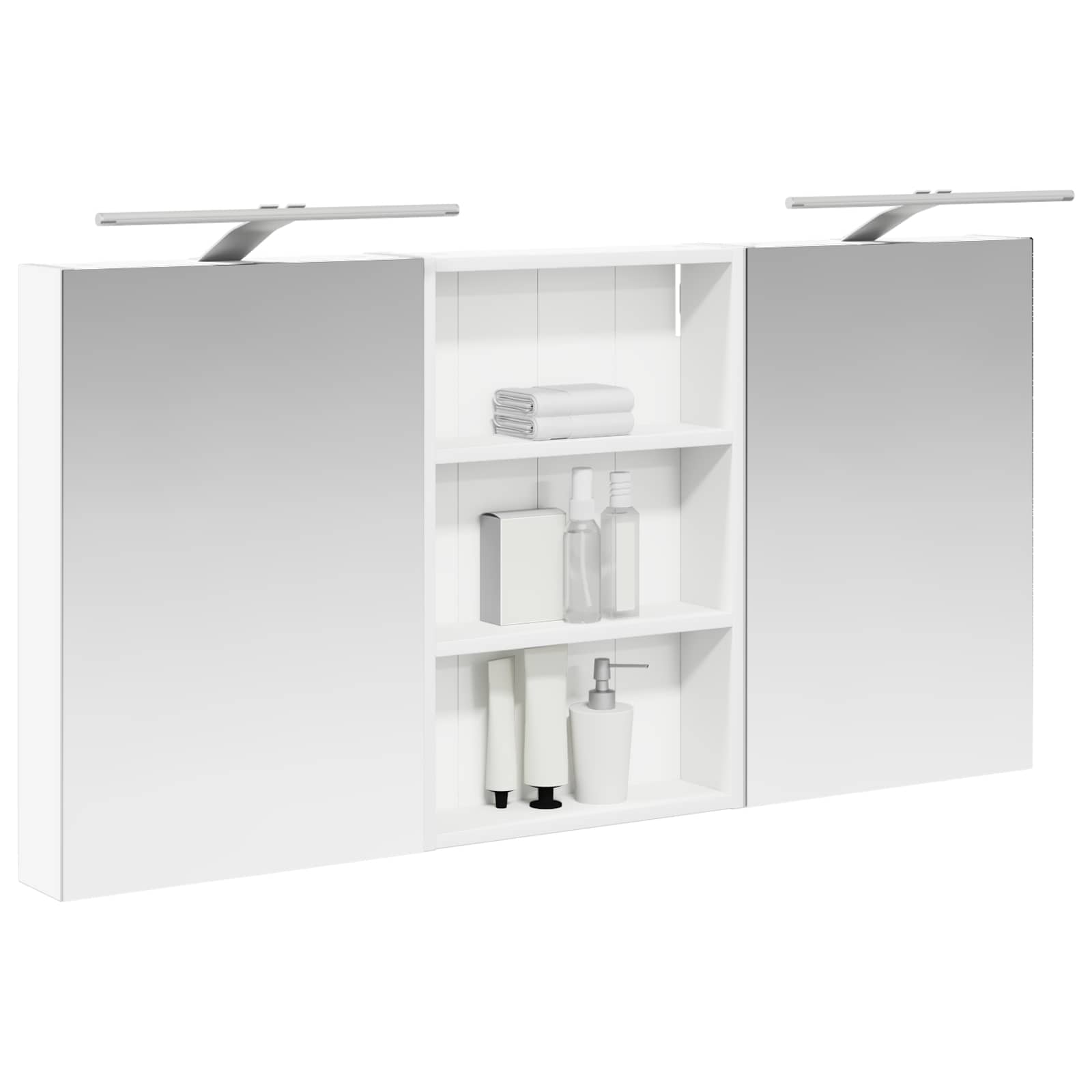Badezimmerschrank-Set 3 pcs 80 x 10,5 x 50 cm Holzwerkstoff