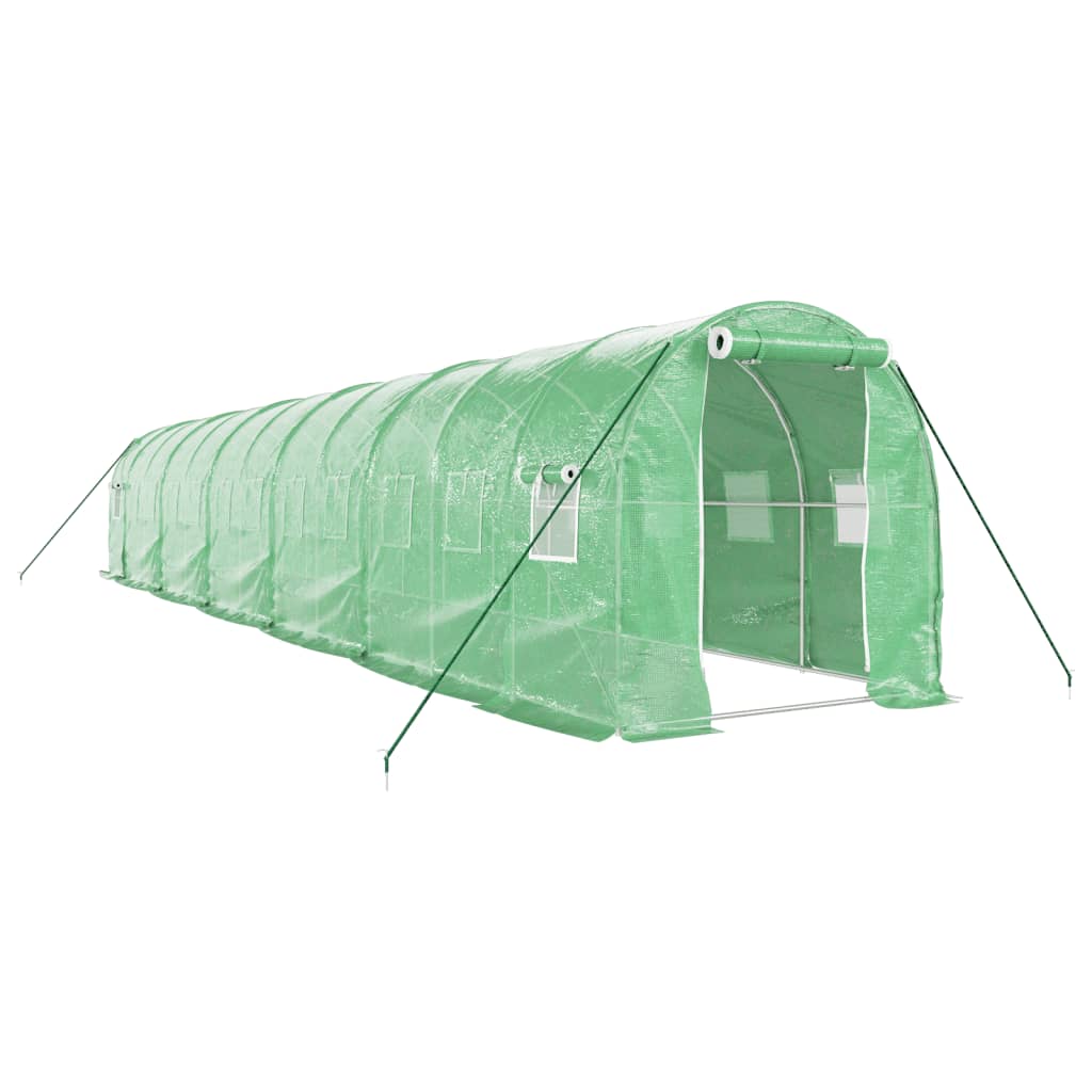 Gewächshaus mit Stahlrahmen Weiß 8 m² 4x2x2 m