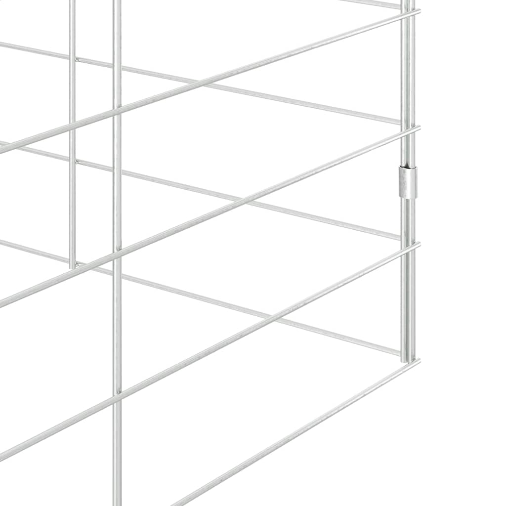 Hühnerkäfig 2 pcs Silber 600 x 100 x 210 cm Verzinkter Stahl
