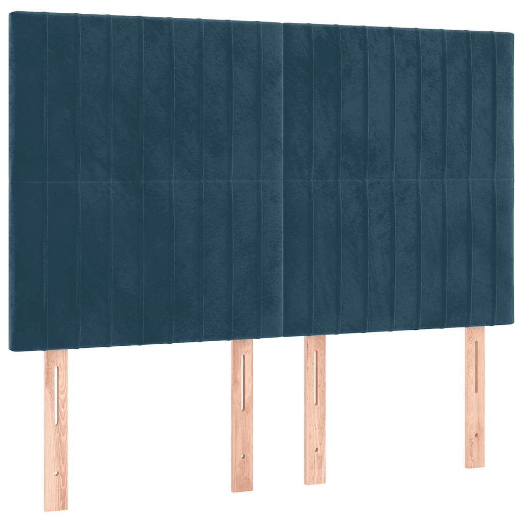 Kopfteil Hellgrau 80x5x118/128 cm Samt