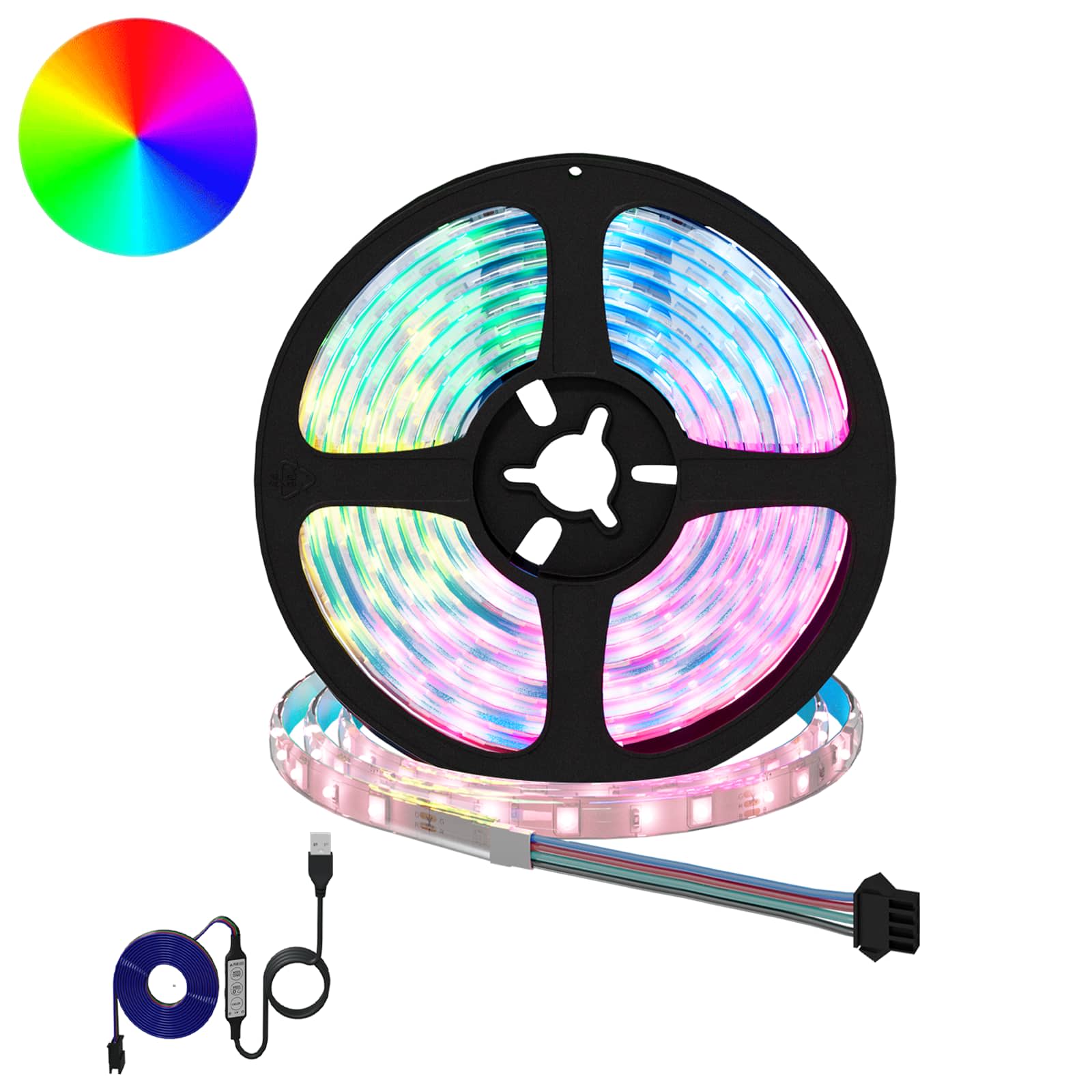 LED Streifen 2 pcs Schwarz und Transparent 3000 mm
