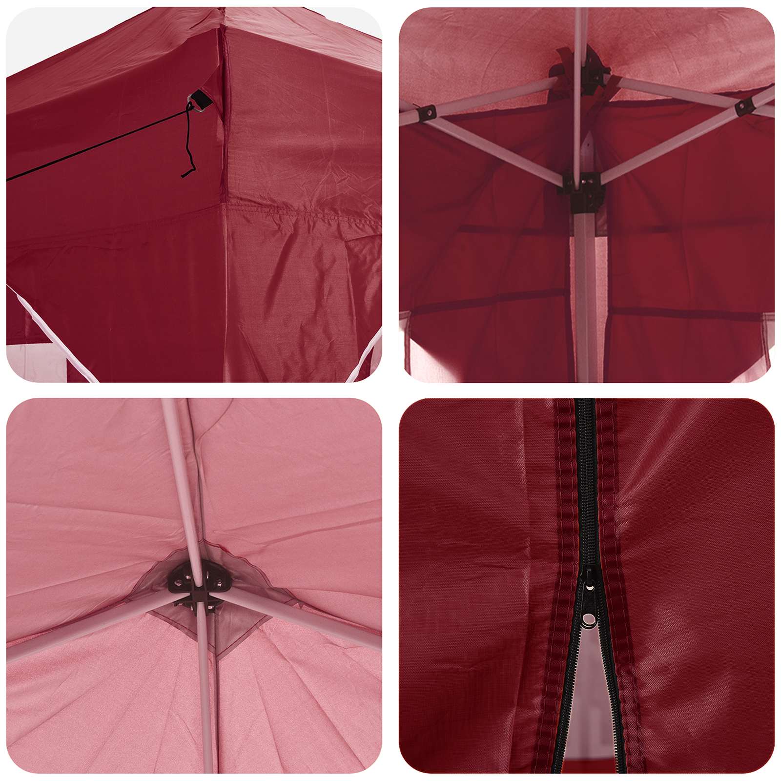 Pop-up Partyzelt 575 x 288 x 245 cm Creme Oxford-Stoff