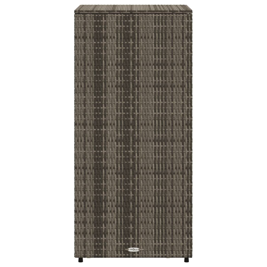 Gartenschrank Schwarz 50x55x115 cm Poly Rattan