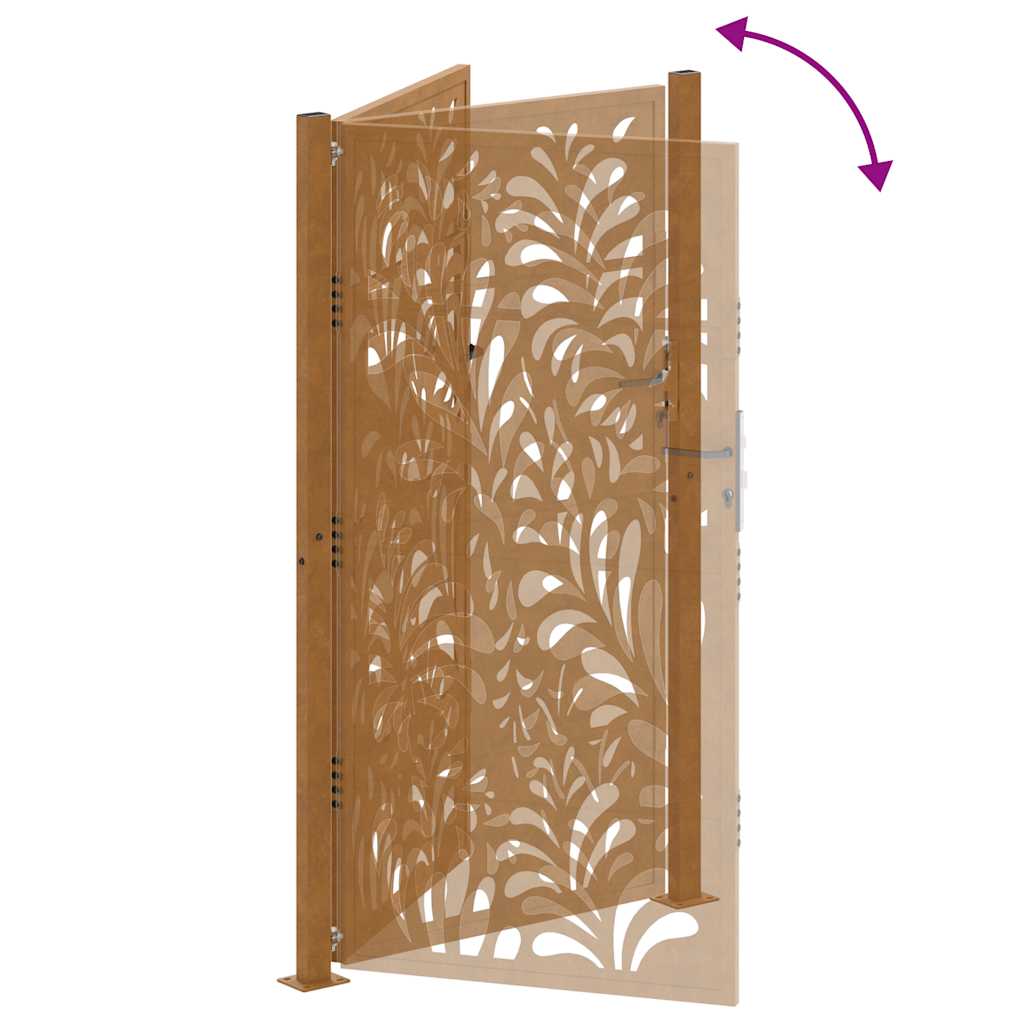 Gartentor Schwarz 100x100 cm Stahl Lichtdesign
