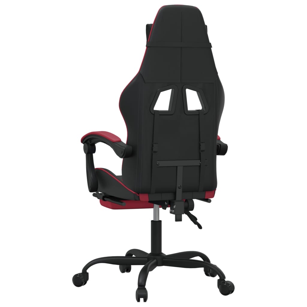 Gaming-Stuhl Drehbar Schwarz und Rot Kunstleder