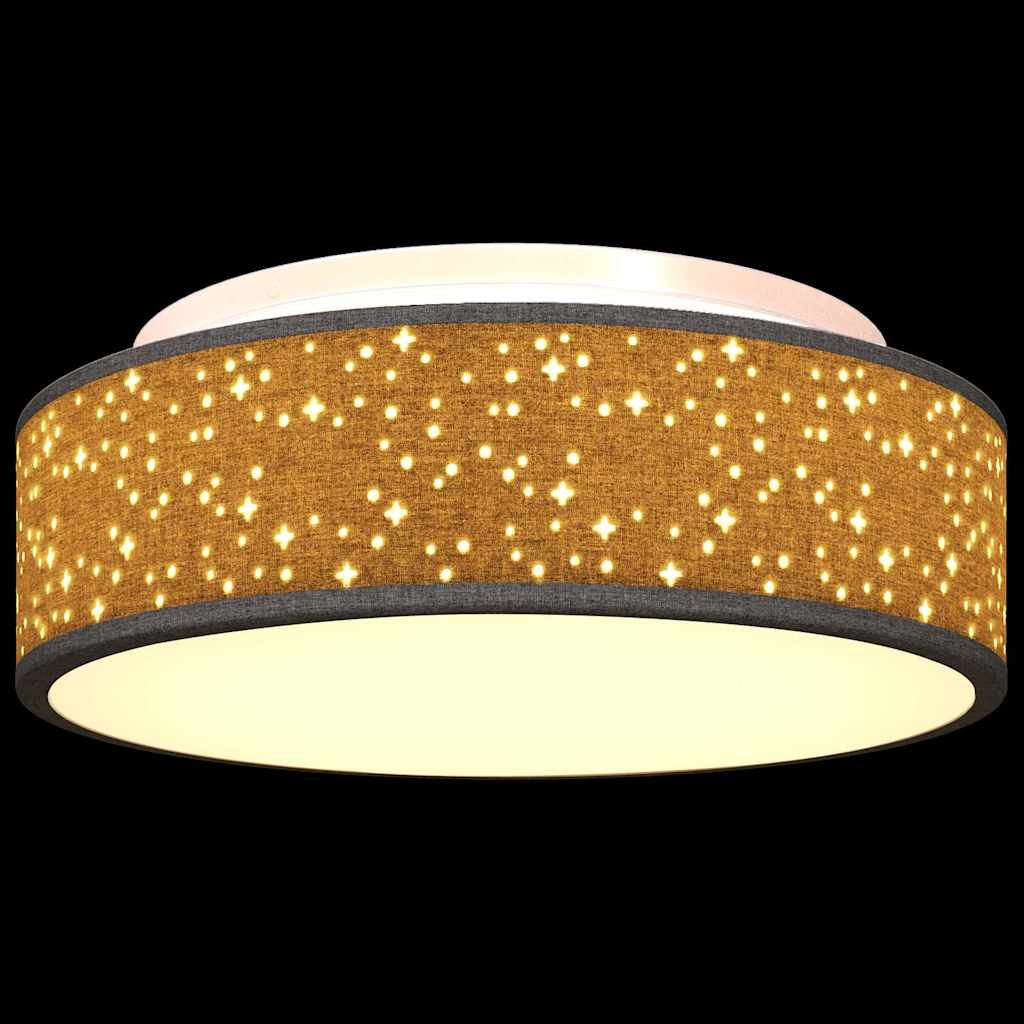 Deckenlampe mit Strahlern Schwarz 30 x 30 x 13,5 cm Stoff