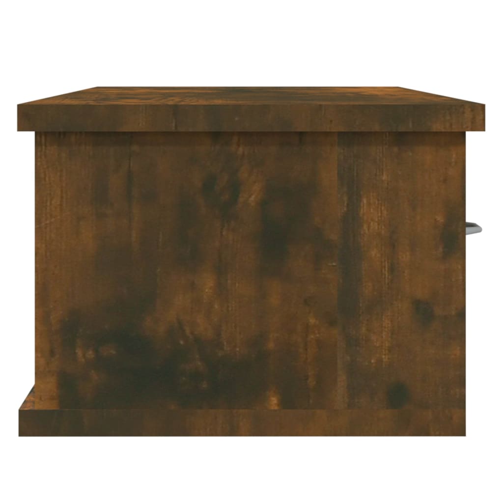 Wand-Schubladenregal Weiß 60x26x18,5 cm Holzwerkstoff