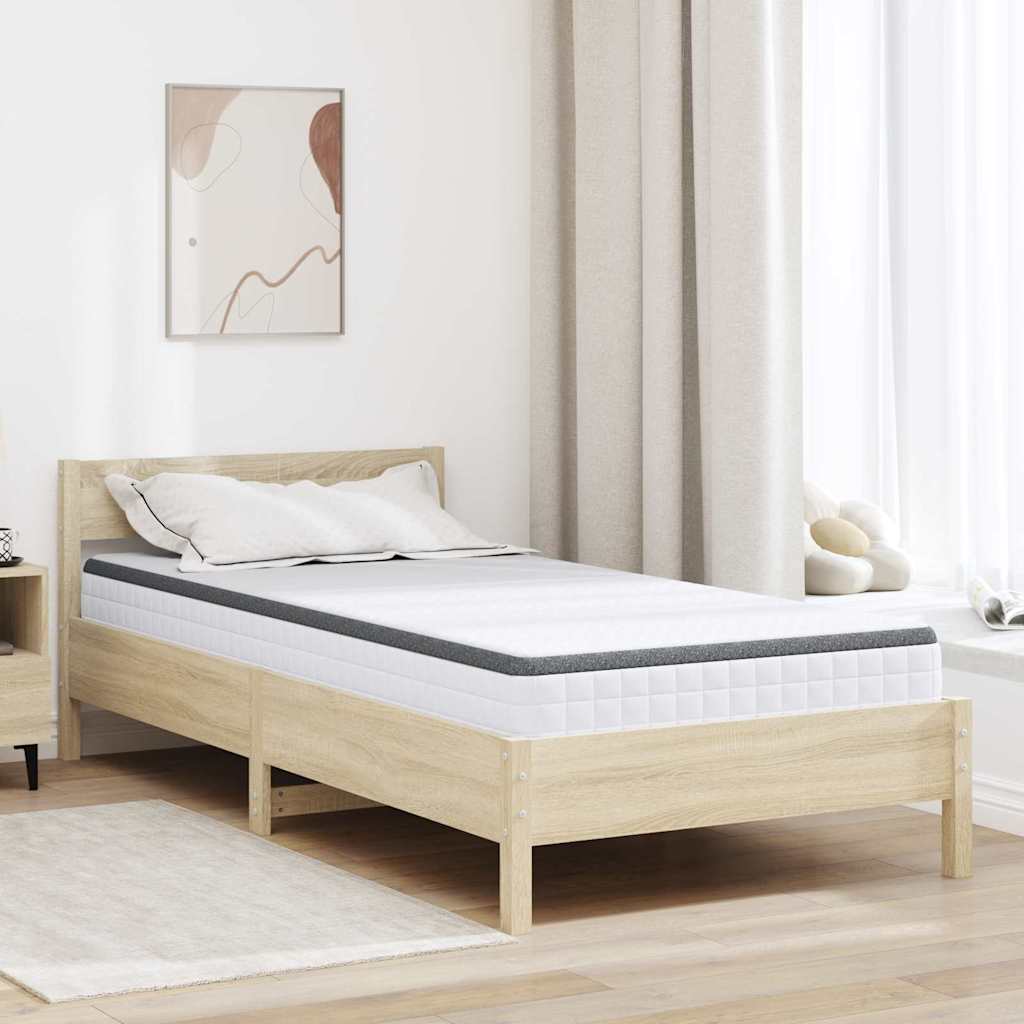 Matratze Weiß und Grau 80 x 200 cm Bonell Feder