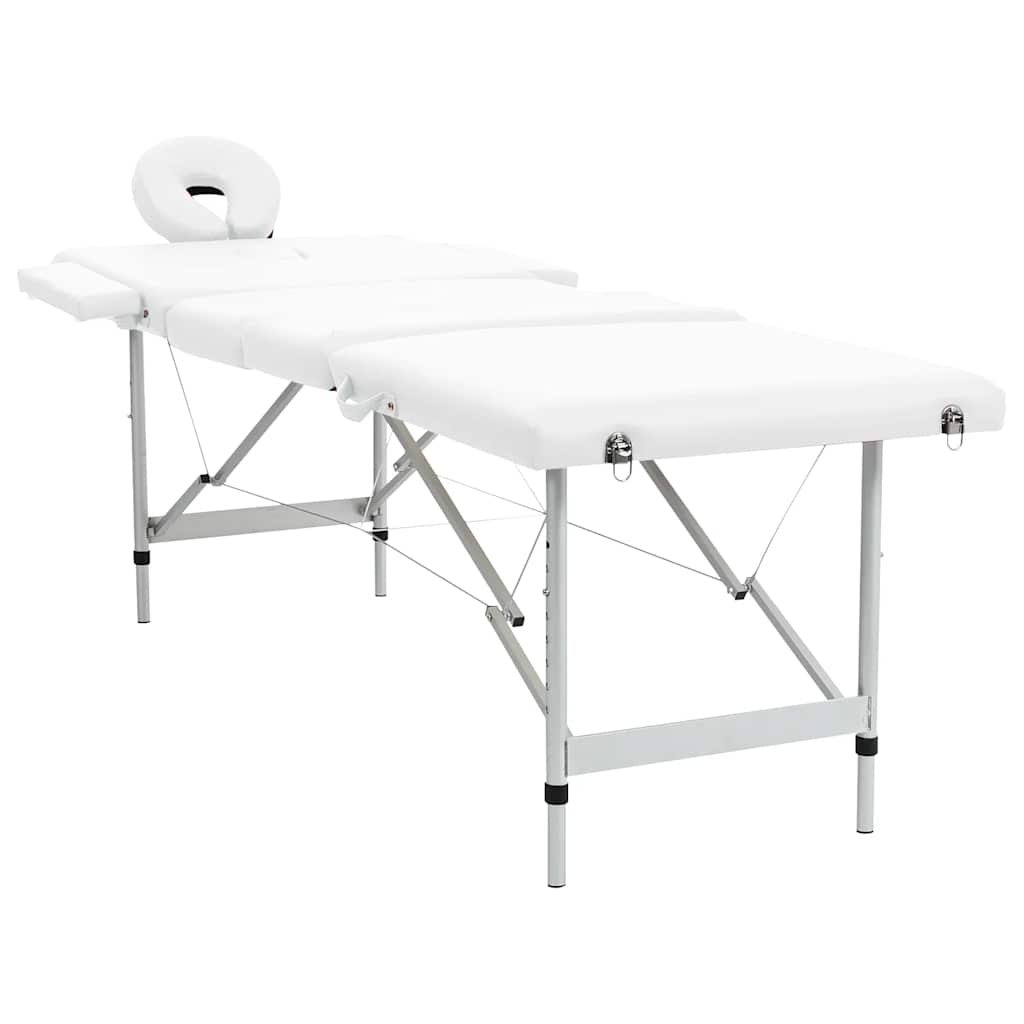 Massagetisch mit Aluminiumrahmen, faltbar 4 Zonen Blau