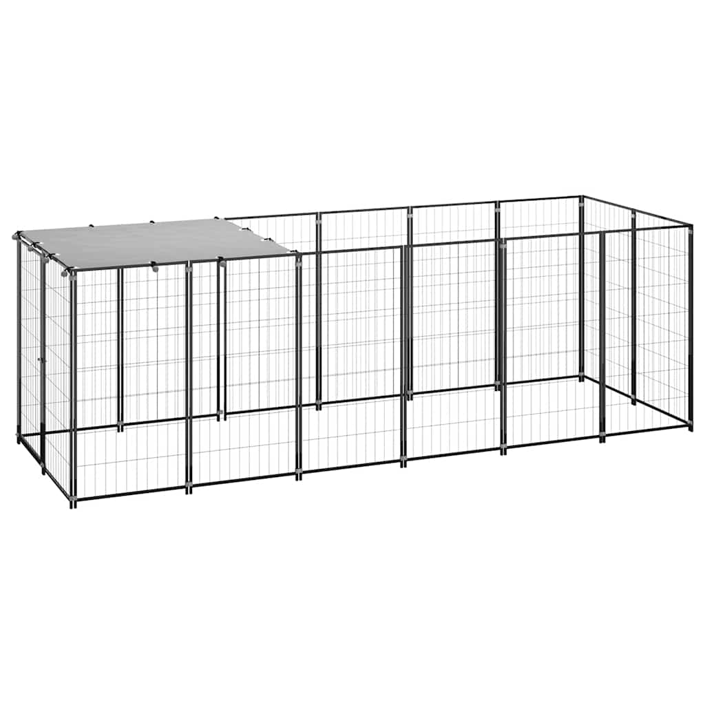 Hundezwinger 110x110x110 cm Stahl Schwarz