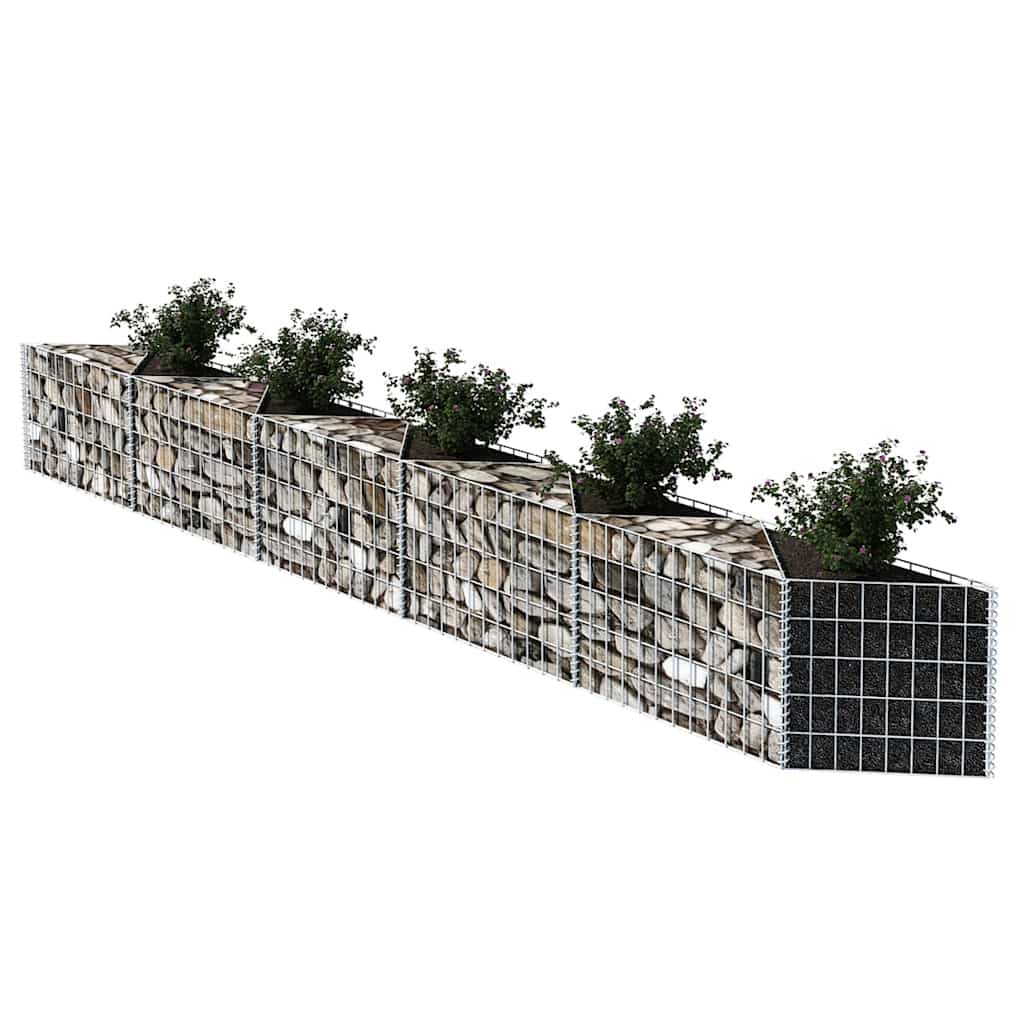 Gabionenkorb Pflanzkasten Gemüse-Hochbeet Stahl 300×30×100 cm
