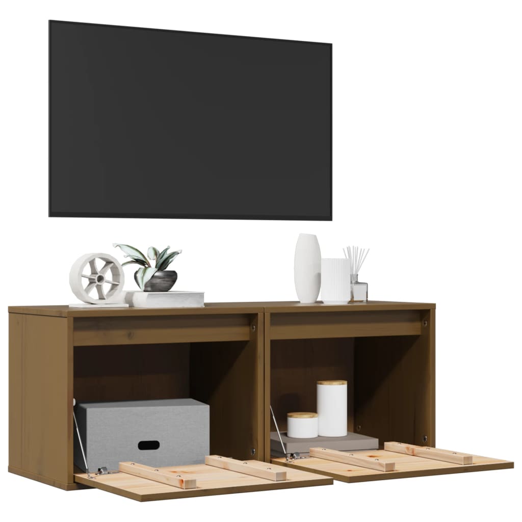 Wandschrank 45x30x35 cm Massivholz Kiefer
