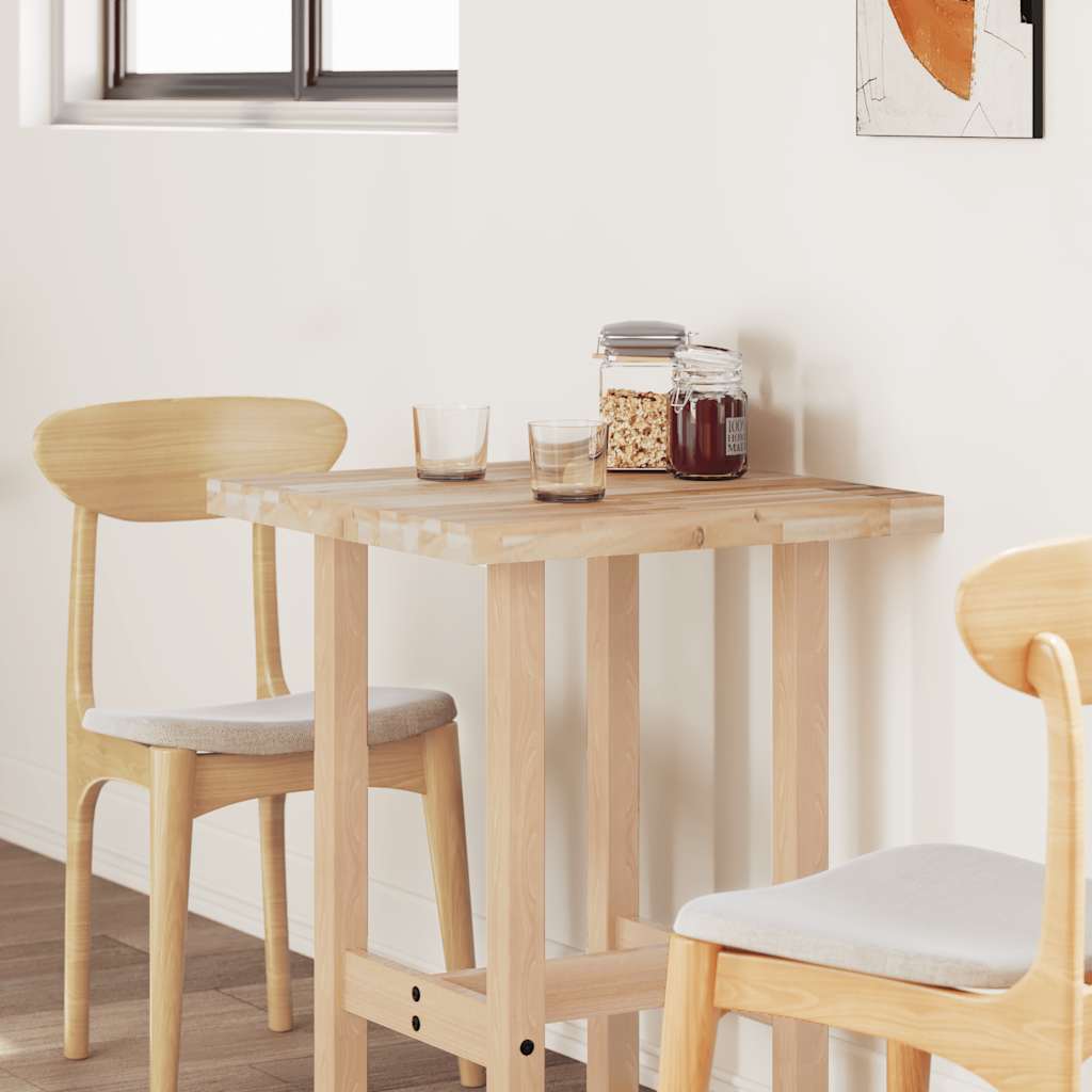Tischplatte Rechteckig 60x50x2 cm Massivholz Akazie