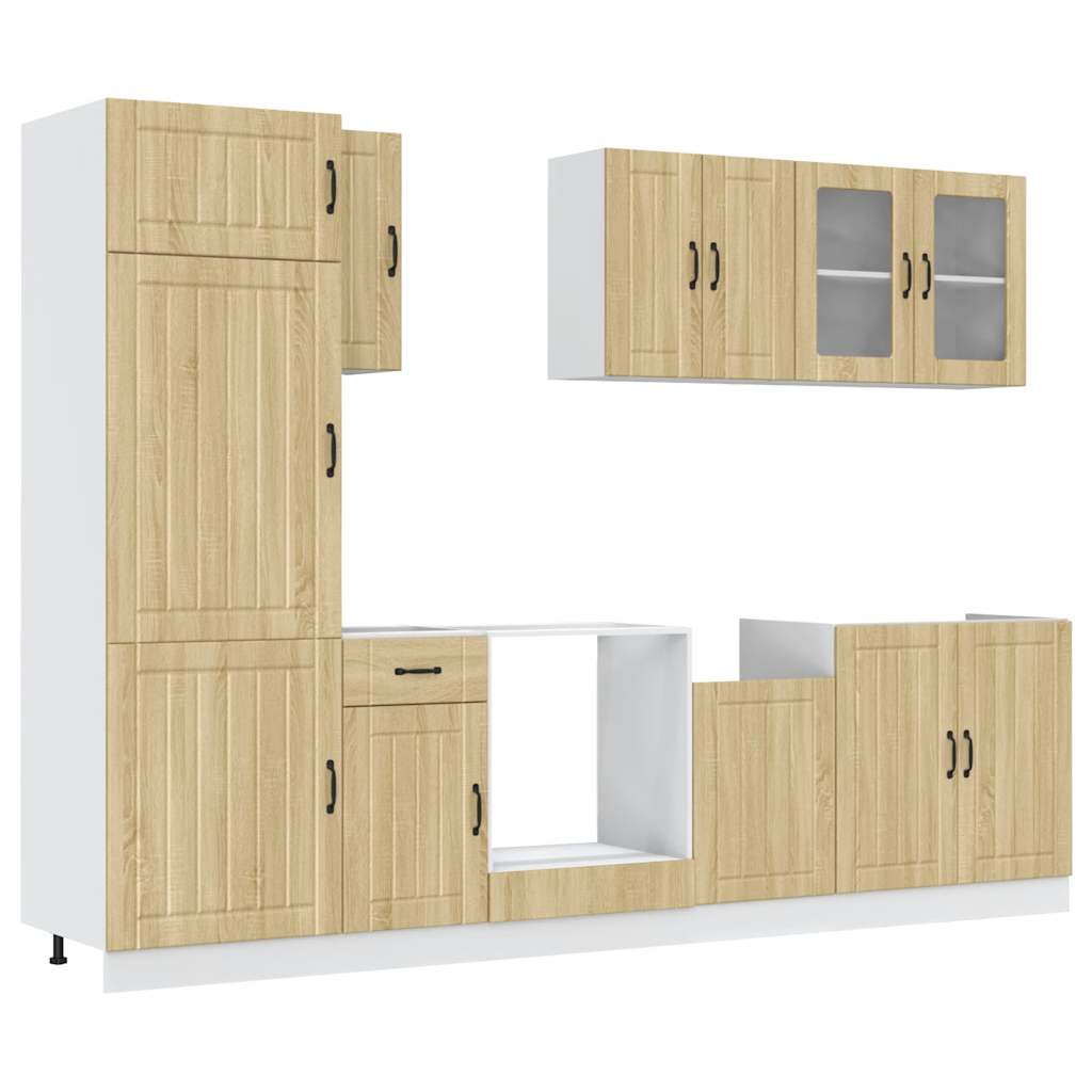 8-tlg. Küchenschrank-Set Lucca Weiß Holzwerkstoff