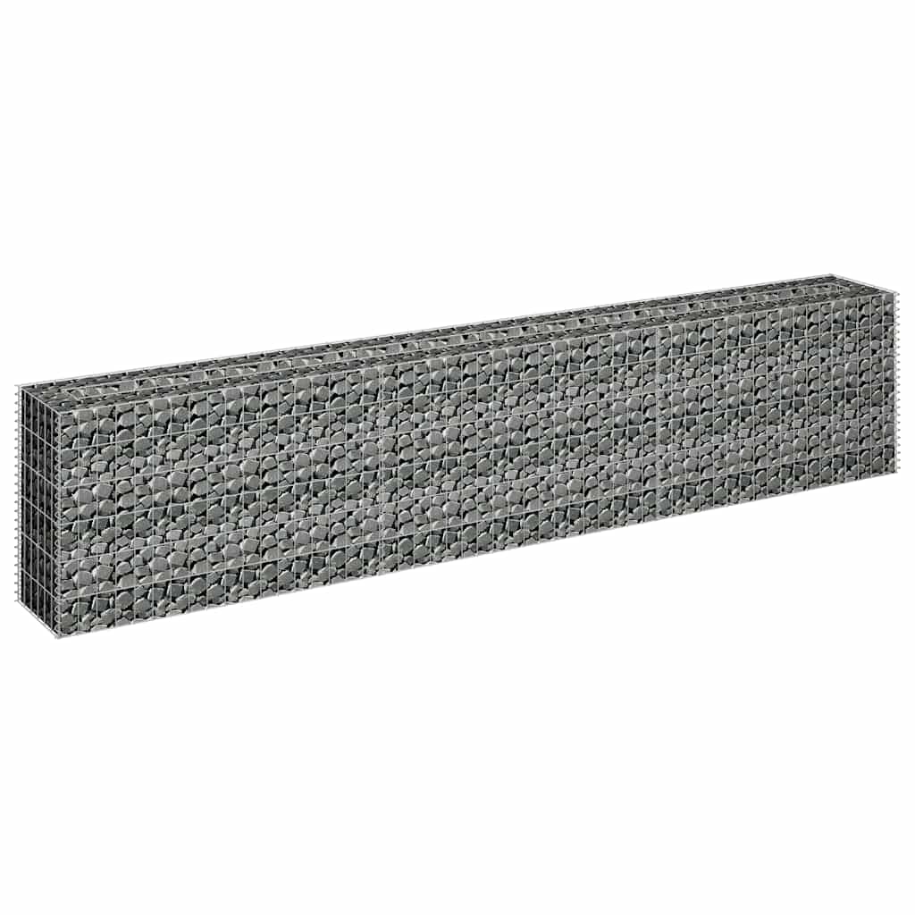 Gabionen-Hochbeet Verzinkter Stahl 90x30x10 cm