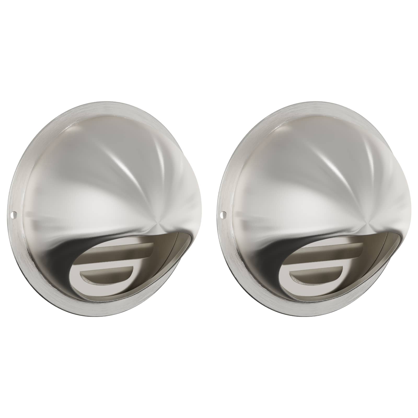 Lüftungsgitter 2 pcs Silber 80 mm Edelstahl