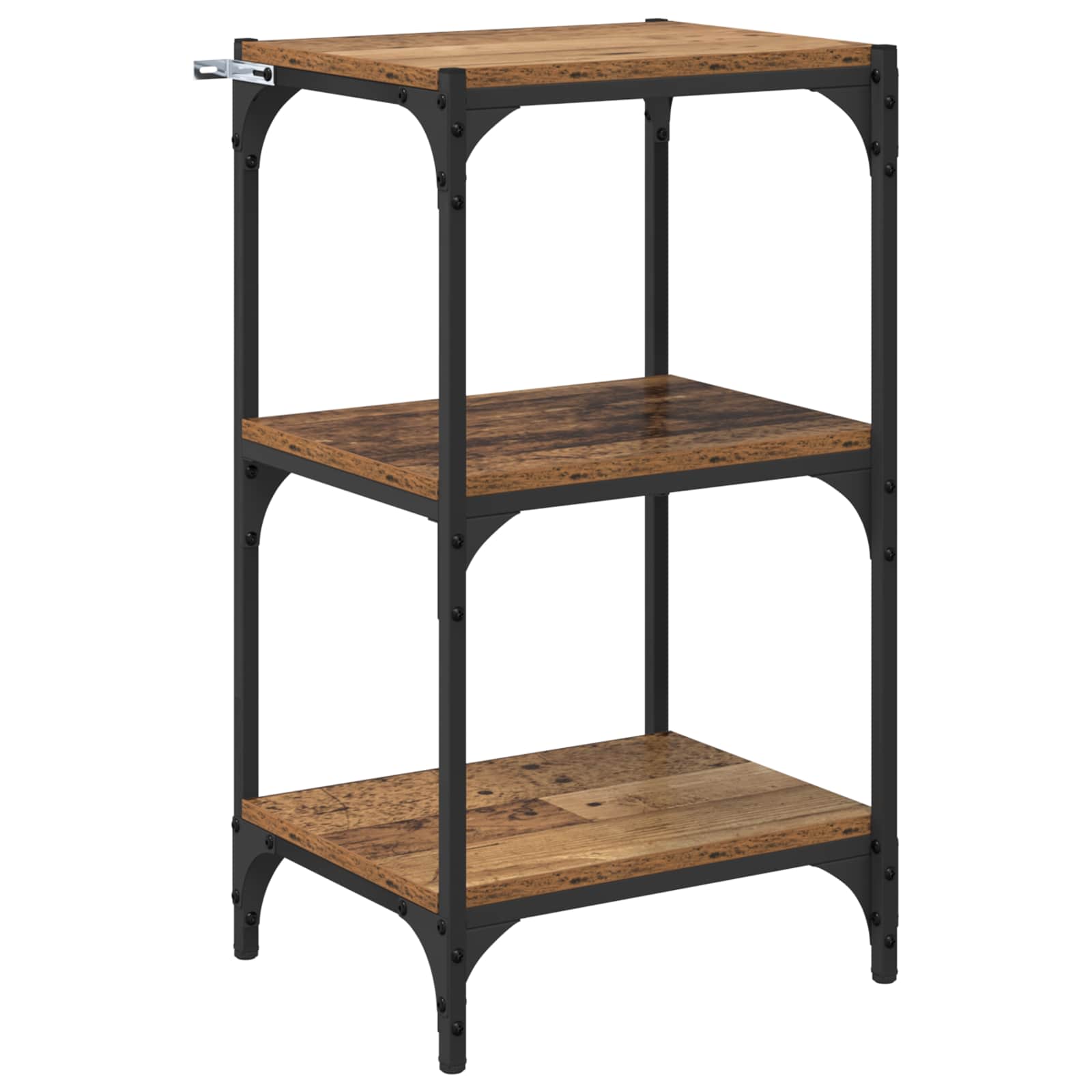 Bücherregal Schwarz 40x33x70,5 cm Holzwerkstoff und Stahl