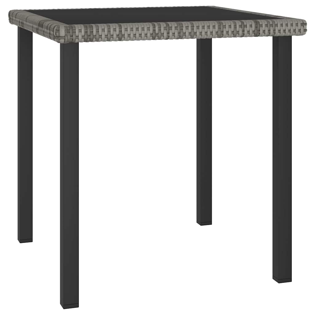 Garten-Esstisch Schwarz 140x70x73 cm Poly Rattan