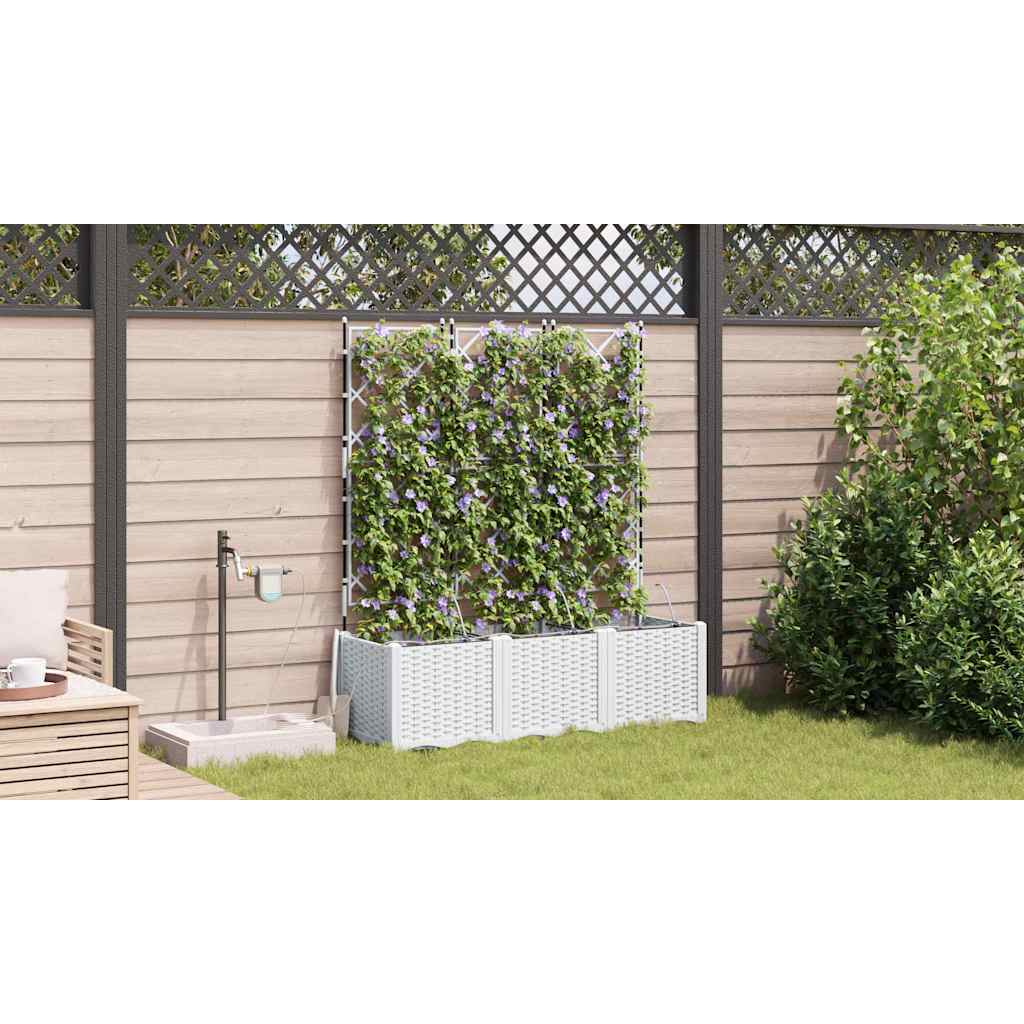 Garten-Pflanzgefäß 4 Stk. Braun 160 x 40 x 22 cm PP