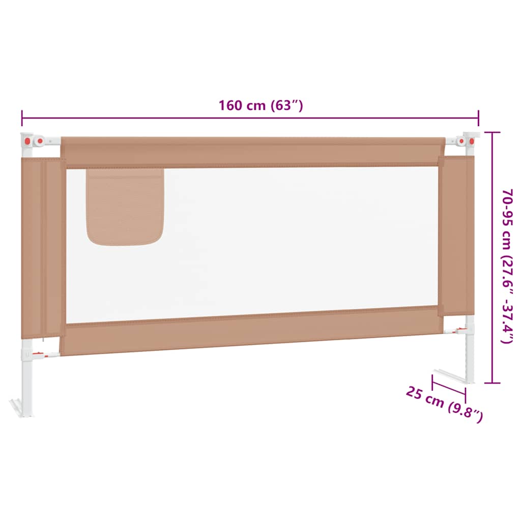 Kleinkind-Bettschutzgitter Grün 90x25 cm Stoff