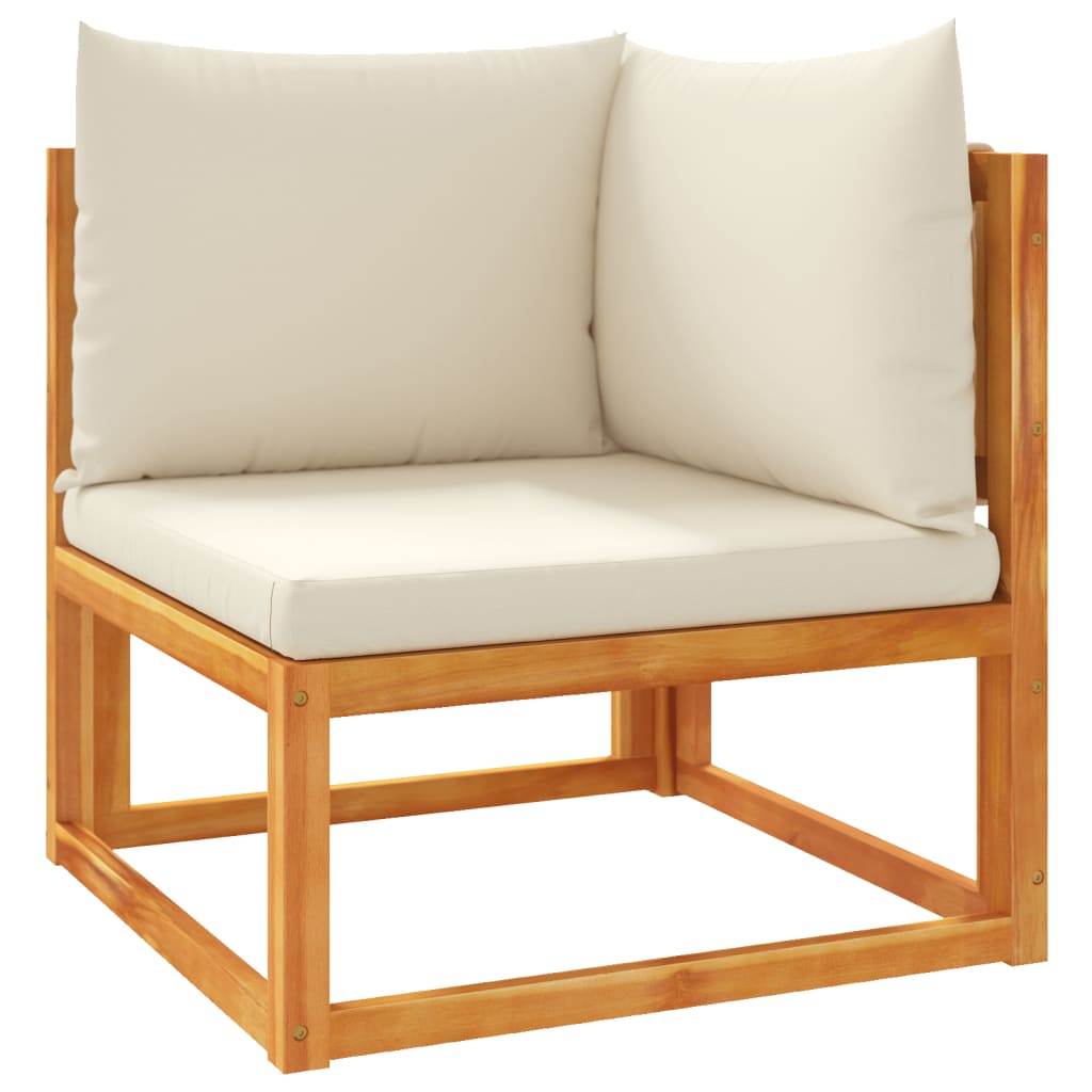 6-tlg. Gartensofa-Set mit Kissen Holz Akazie & Seil