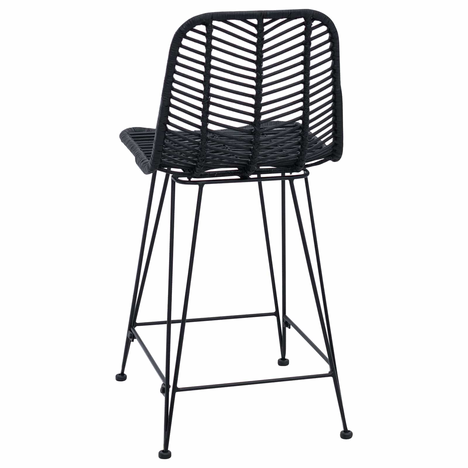 Barstuhl 2 pcs 44,5 x 54,5 x 97,5 cm Rattan und Eisen