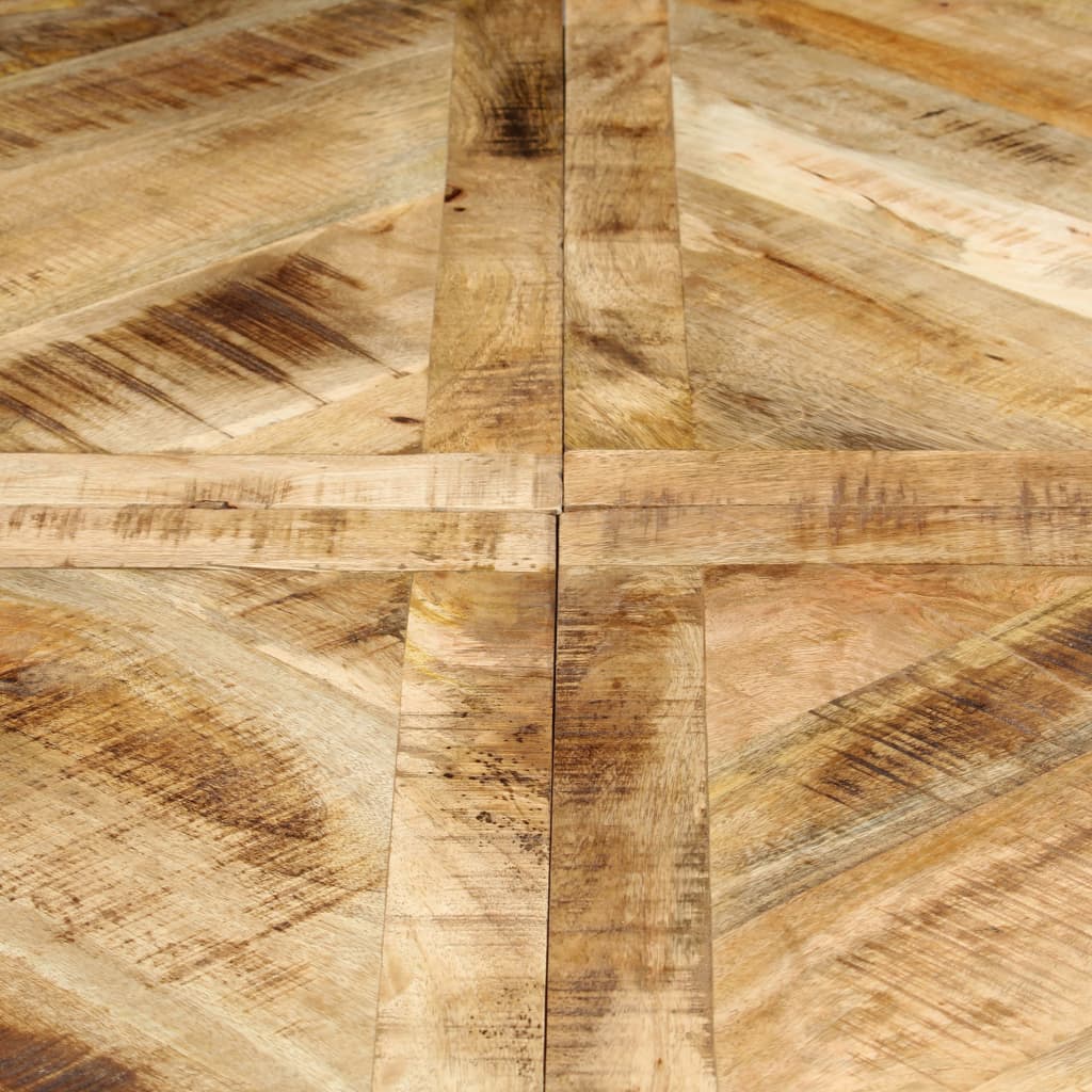 Esstisch Ø110x75 cm Raues Massives Mangoholz