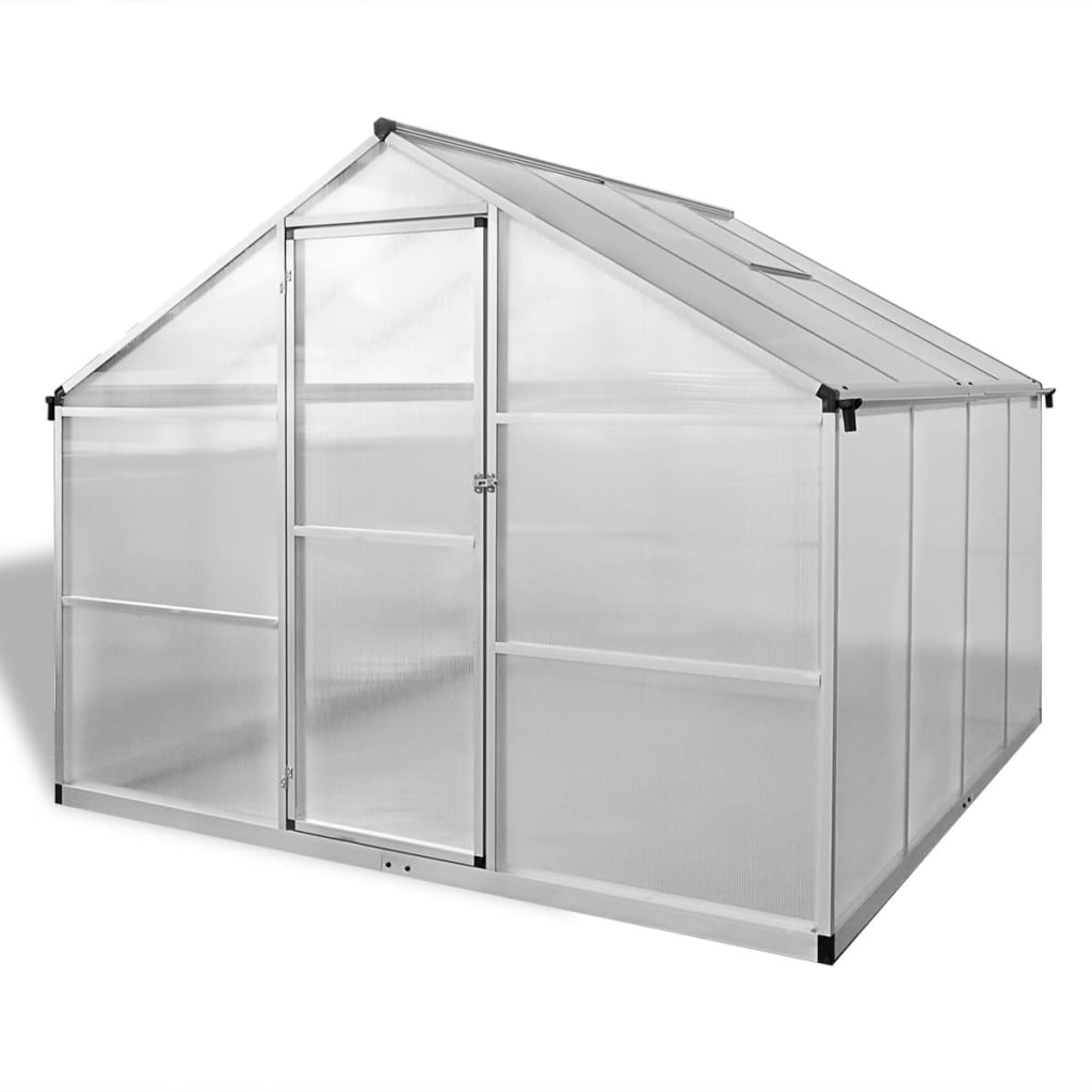 Gewächshaus mit Fundament Verstärkt Aluminium 7,55 m²