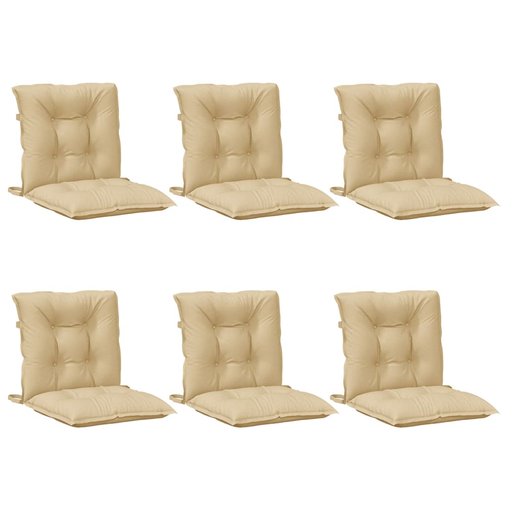 Niedriglehner-Auflagen 2 Stk Melange Anthrazit 100x50x7cm Stoff