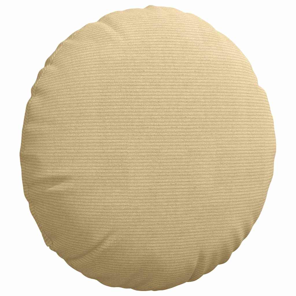 Sitzkissen 2 pcs Hellgrau Ø30 x 13 cm Cordstoff