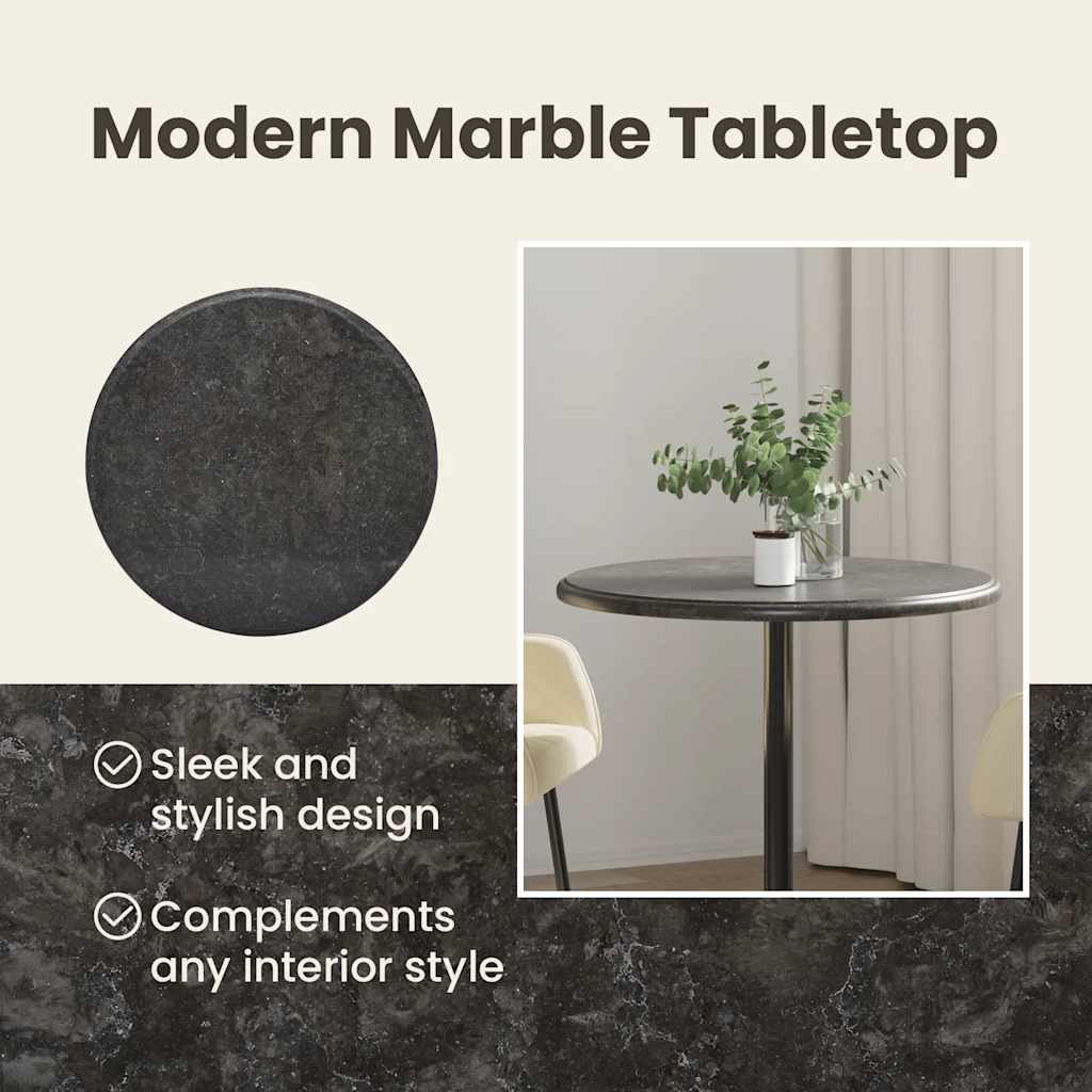 Tischplatte Creme Ø40x2,5 cm Marmor