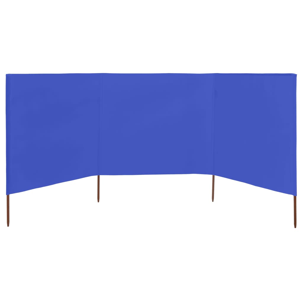 3-teiliges Windschutzgewebe 400 x 120 cm Weiß