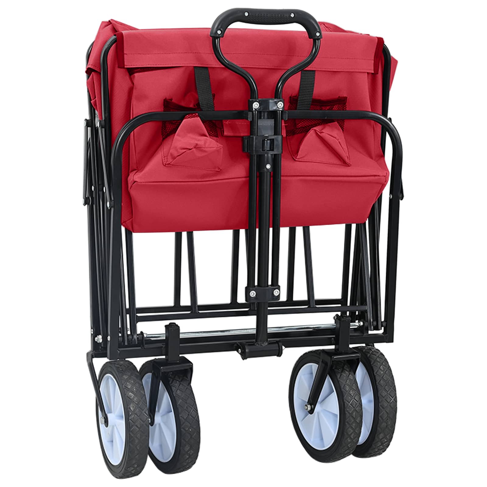 Klapp-Handwagen Grau 94 x 53 x 99 cm Oxford-Stoff