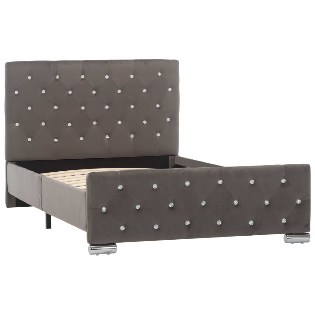 Bettgestell Grau Samt 120x200 cm