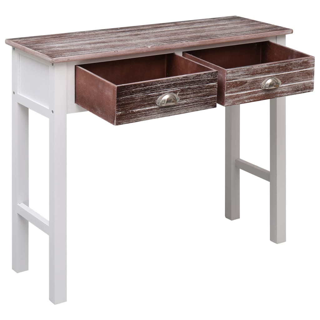 Konsolentisch Grau 90×30×77 cm Holz