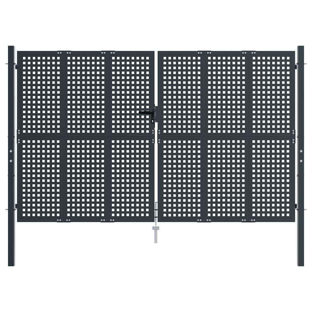 Gartentor Anthrazit 100x75 cm Stahl