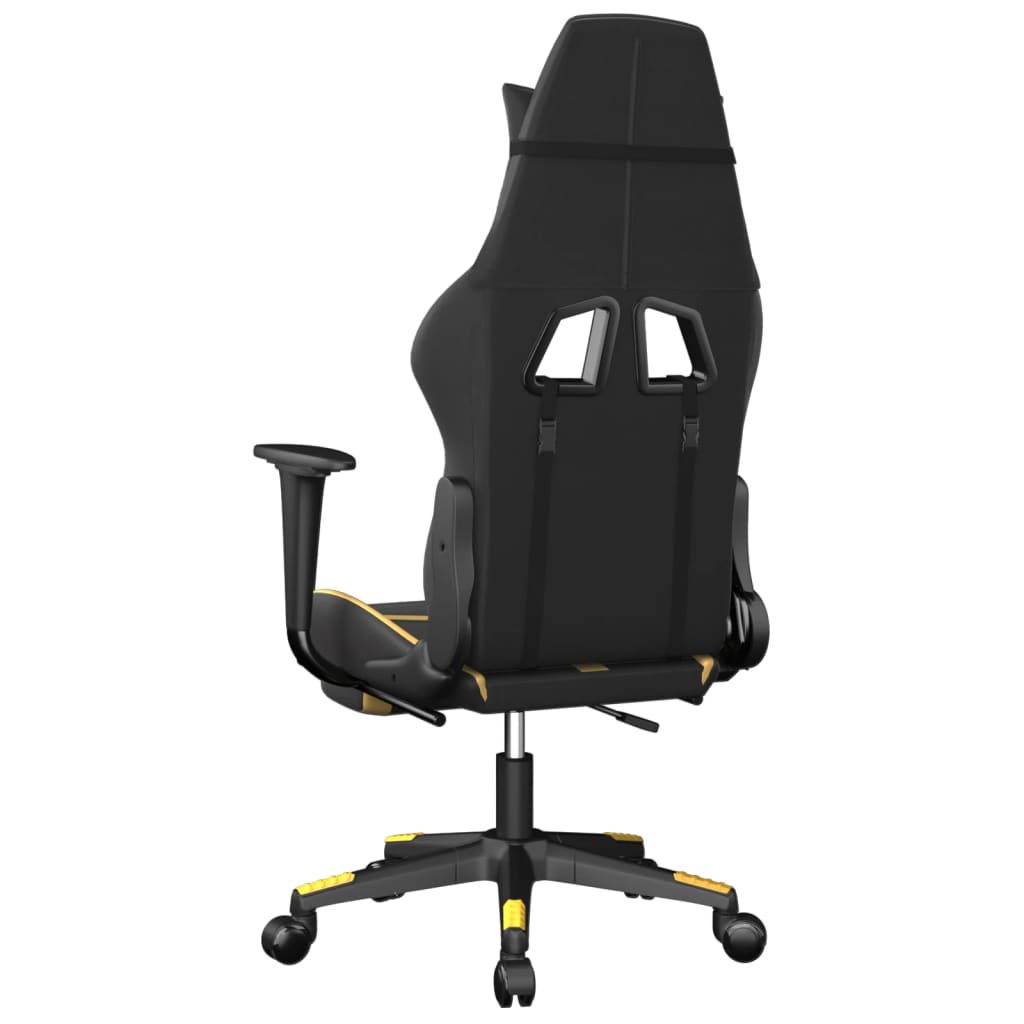 Gaming-Stuhl mit Massagefunktion Schwarz und Grün Kunstleder