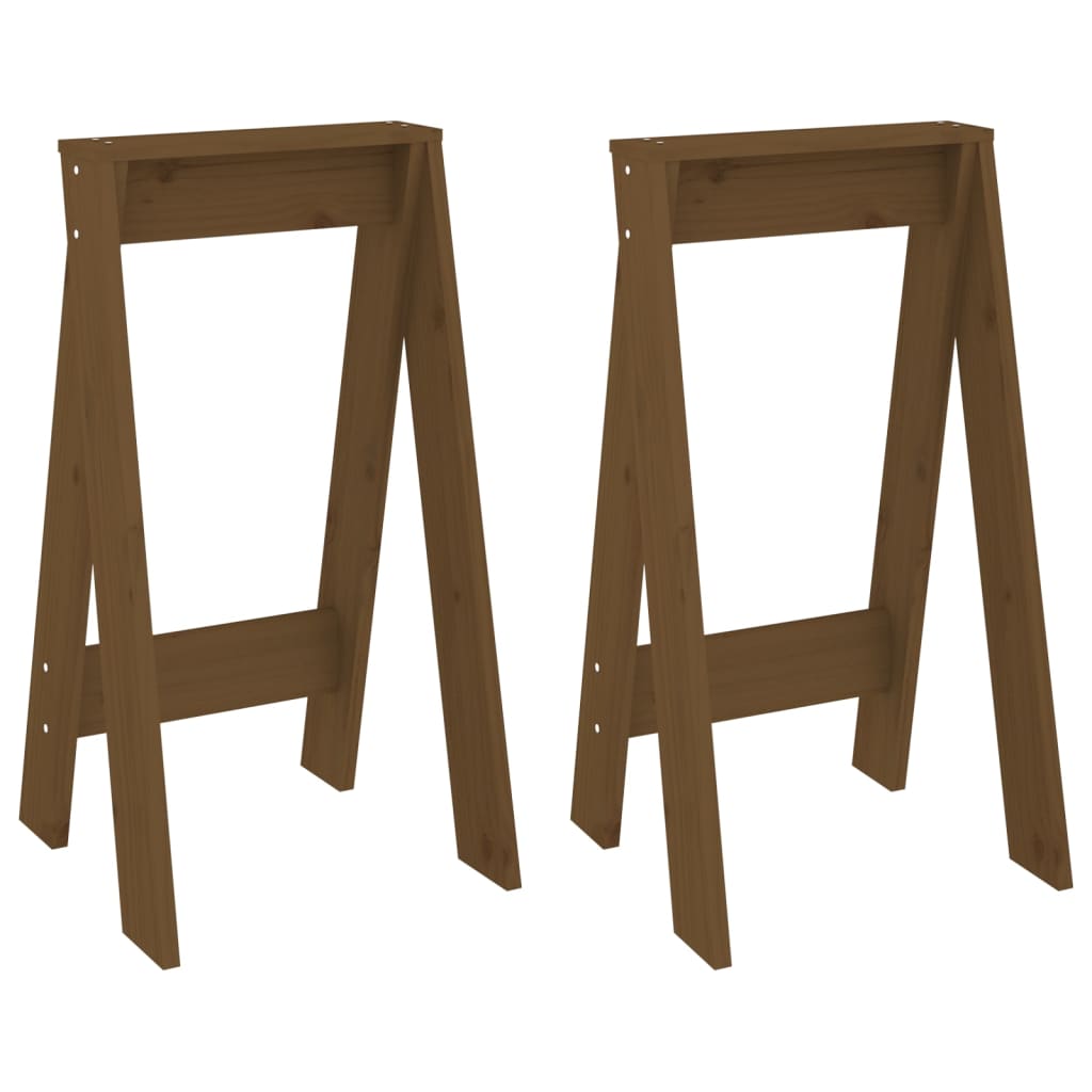Hocker 2 Stk. 40x40x45 cm Massivholz Kiefer