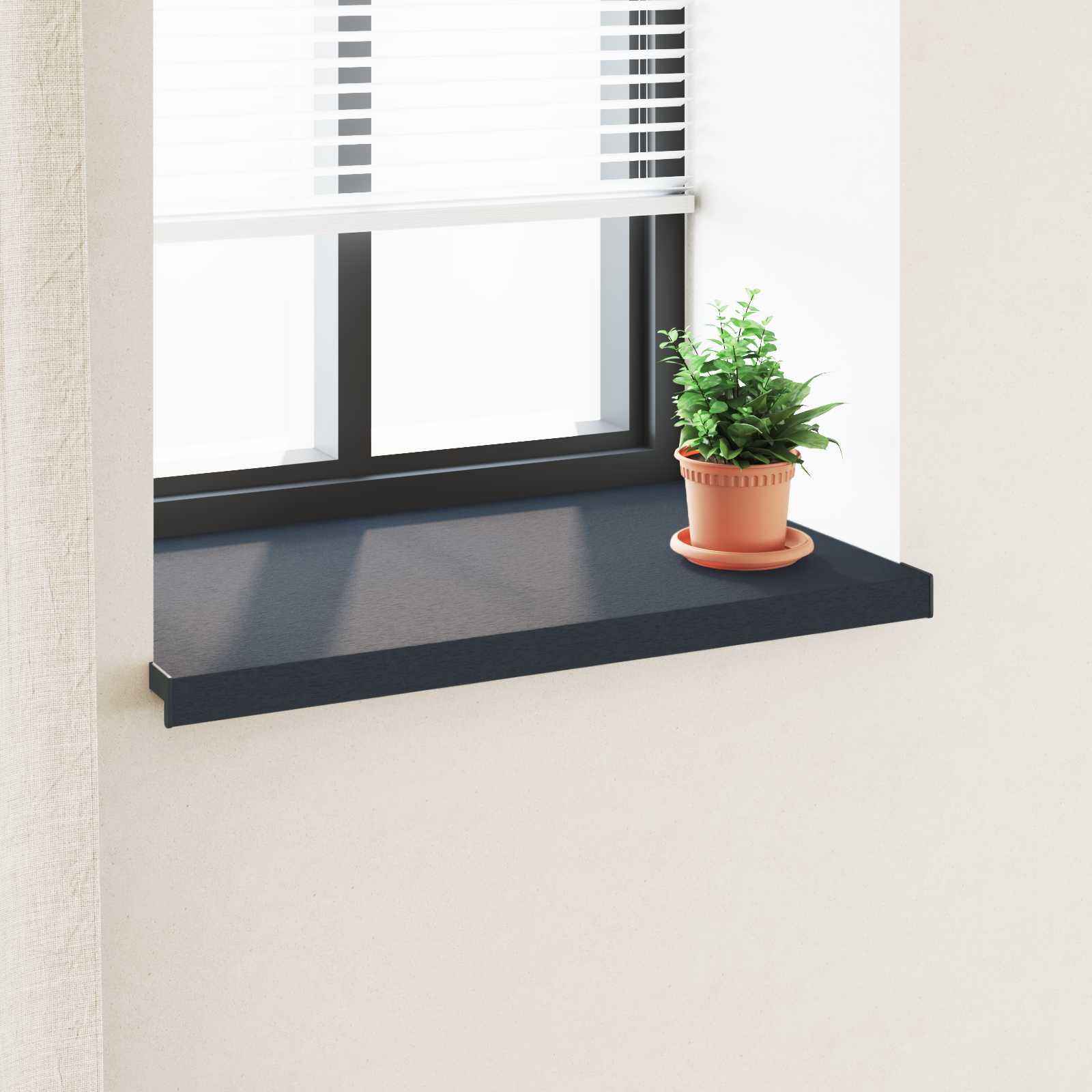 Fensterbank Weiß 60 x 10 x 4,5 cm PVC