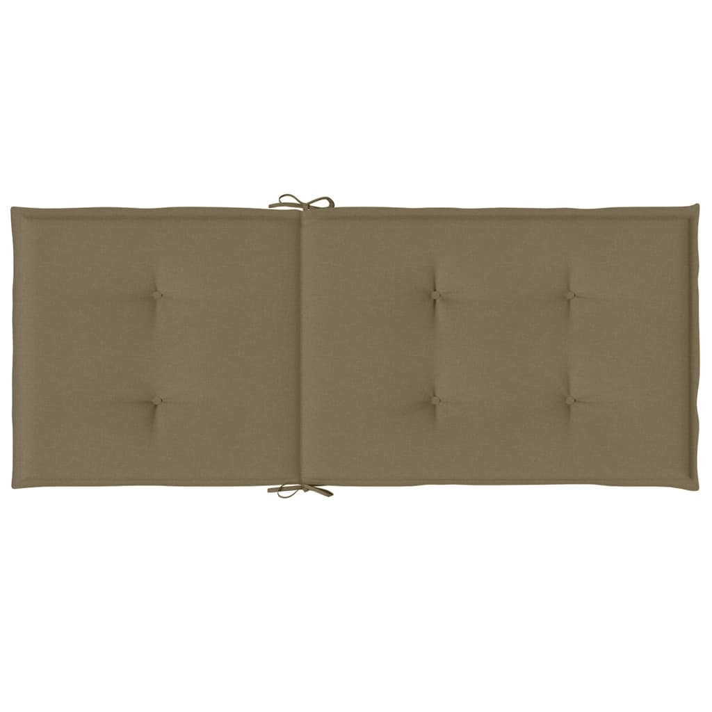 Hochlehner-Auflagen 2 Stk. Melange Anthrazit 120x50x7cm Stoff